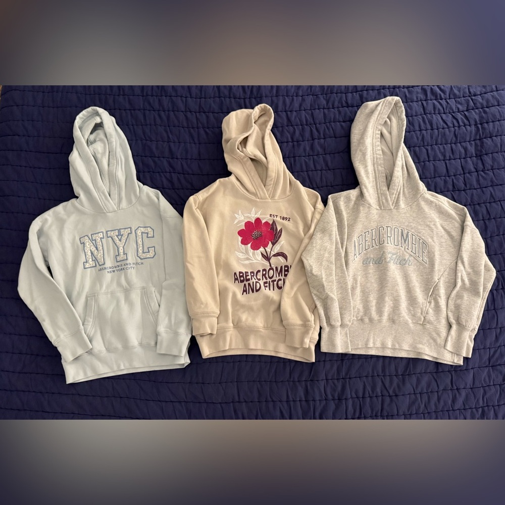 Lot of 3 Abercrombie Kid’s Hoodies